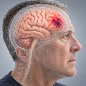 Man with concussion